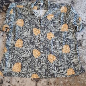Tommy Bahama 100% silk button down, Men size XXL
